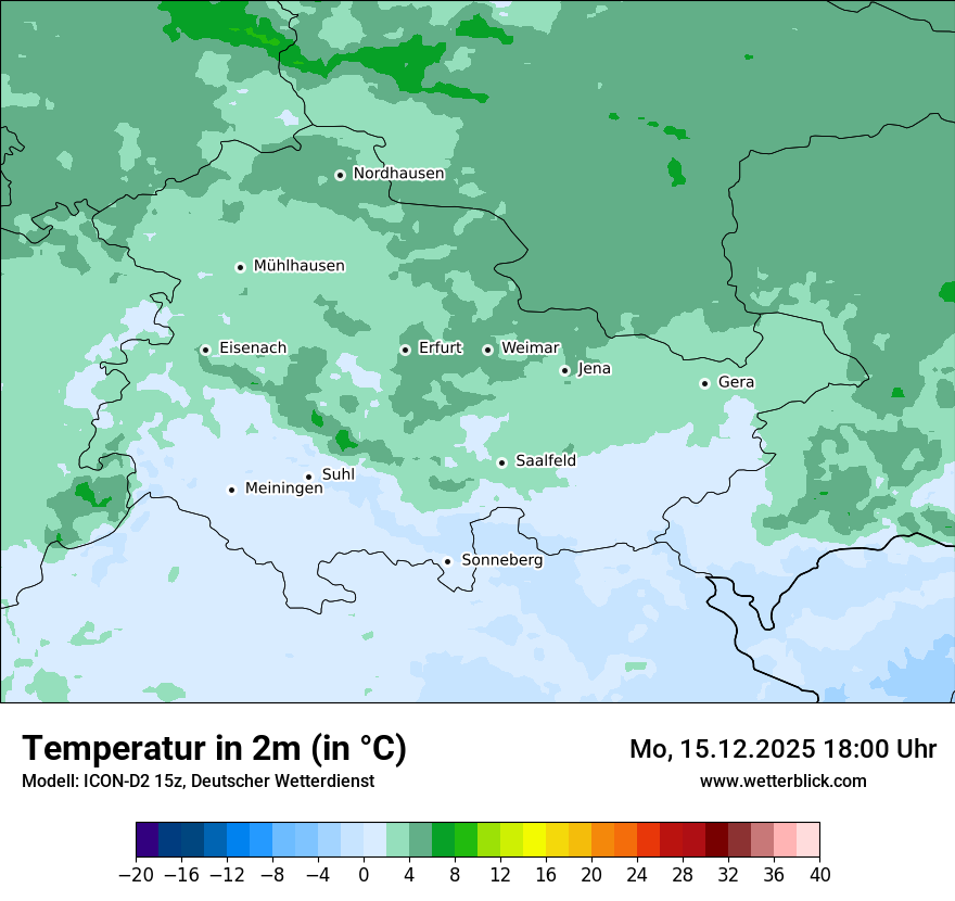 Modellkarten Temperatur