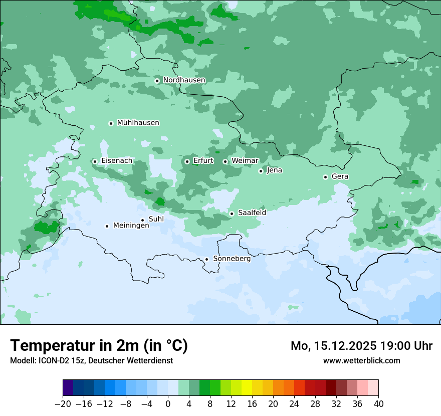 Modellkarten Temperatur