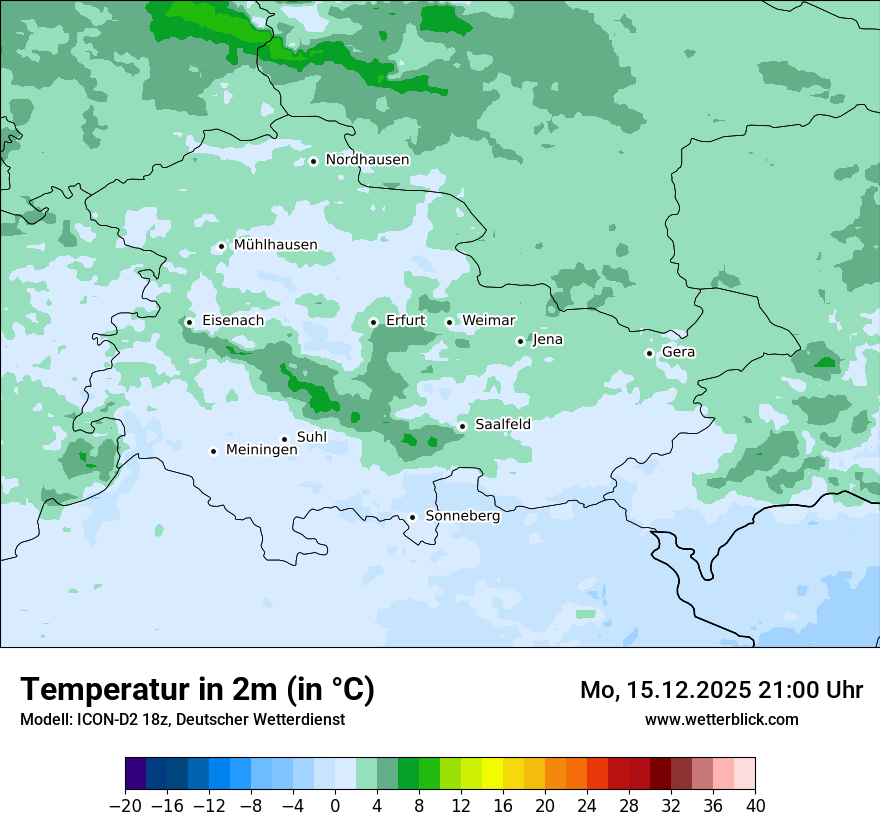 Modellkarten Temperatur
