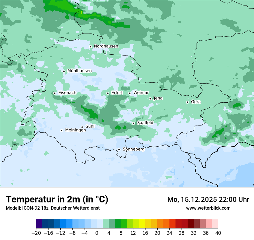 Modellkarten Temperatur