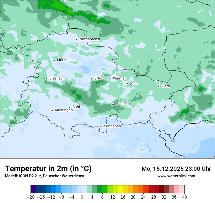 Modellkarten Temperatur