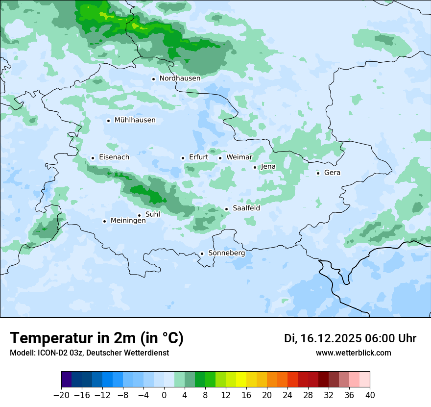 Modellkarten Temperatur