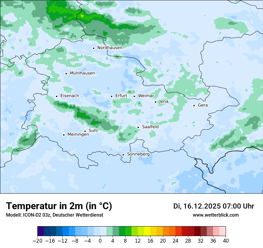 Modellkarten Temperatur