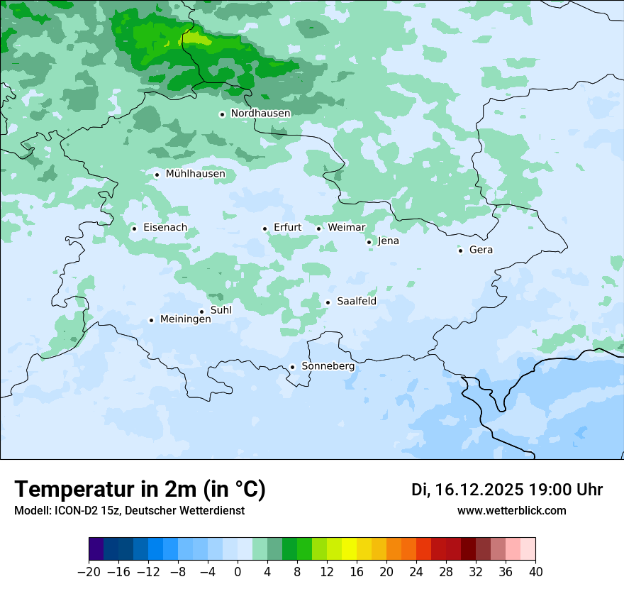 Modellkarten Temperatur