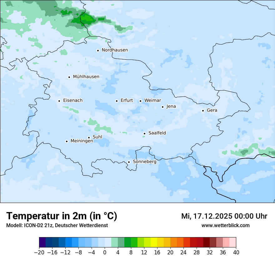 Modellkarten Temperatur
