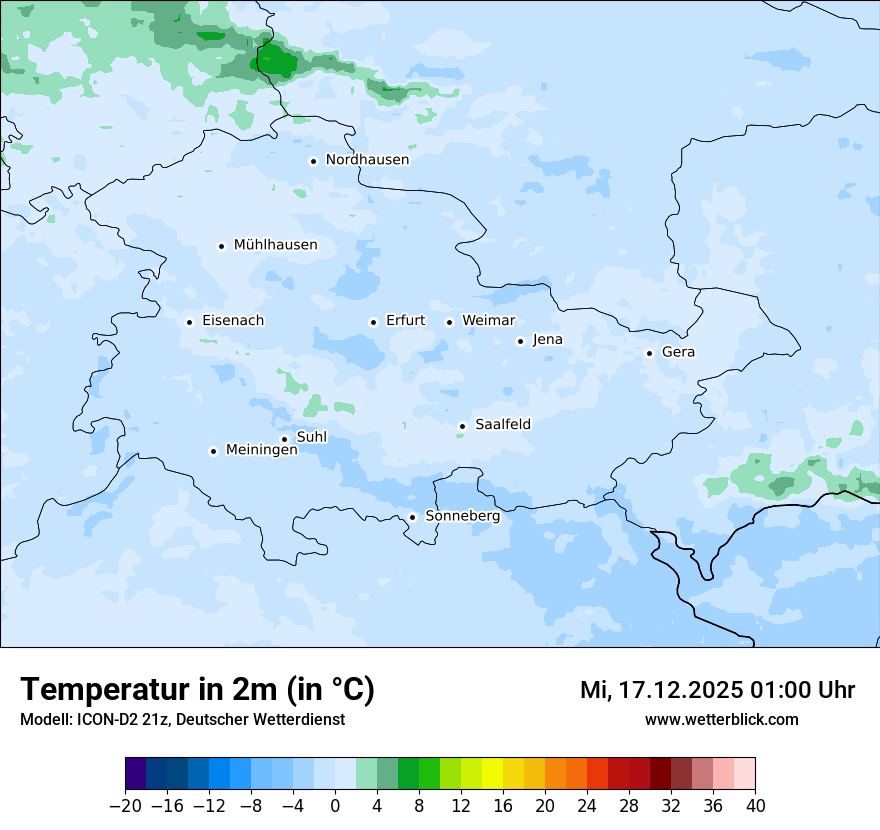 Modellkarten Temperatur