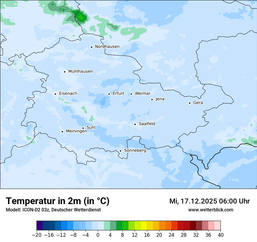 Modellkarten Temperatur