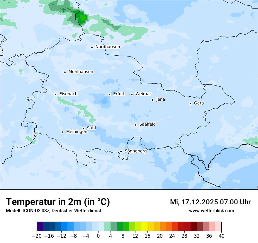 Modellkarten Temperatur
