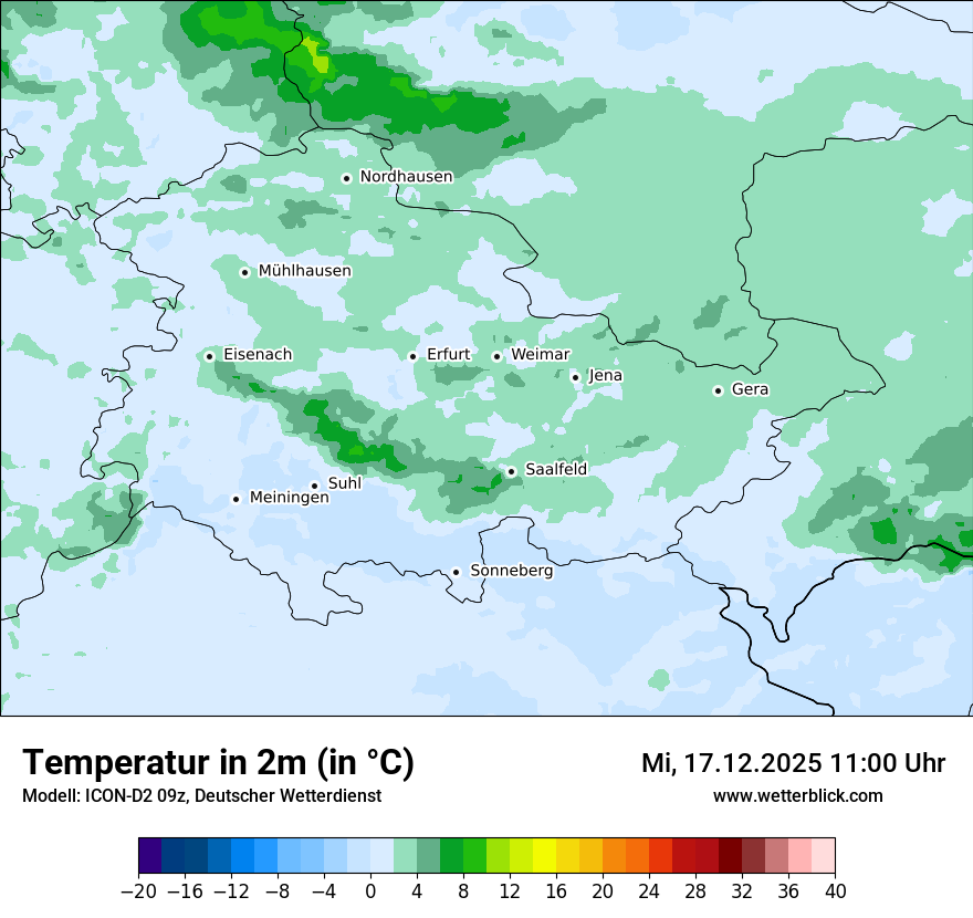 Modellkarten Temperatur