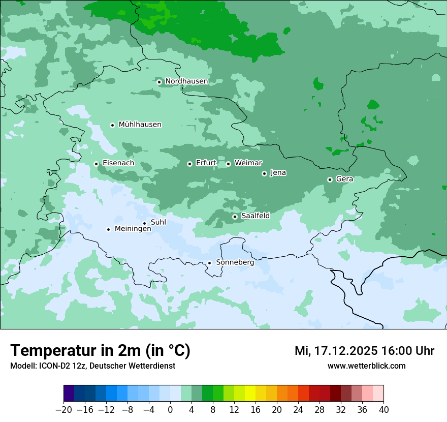 Modellkarten Temperatur