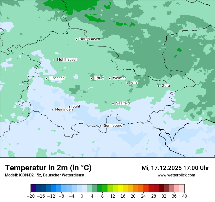 Modellkarten Temperatur