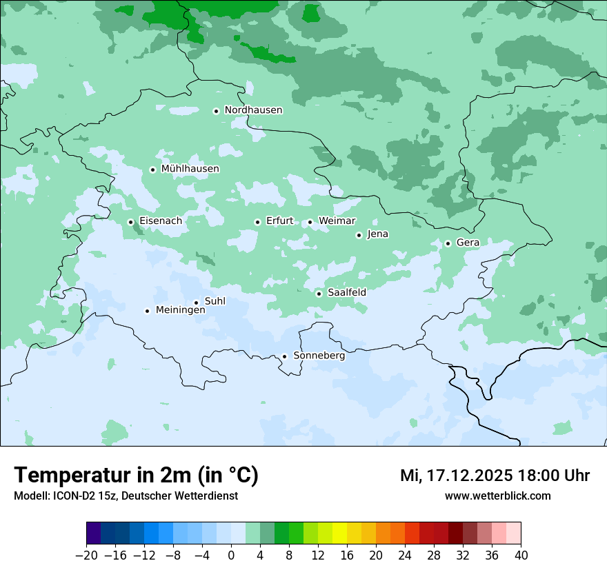 Modellkarten Temperatur