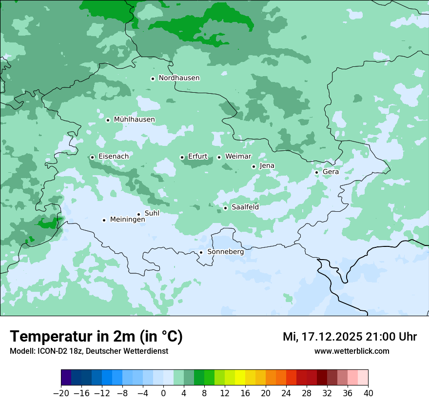 Modellkarten Temperatur