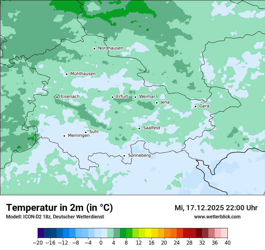 Modellkarten Temperatur