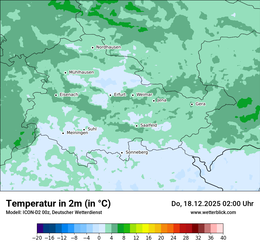 Modellkarten Temperatur