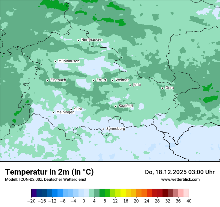 Modellkarten Temperatur