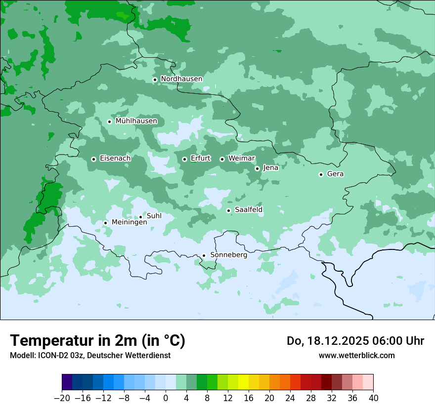 Modellkarten Temperatur