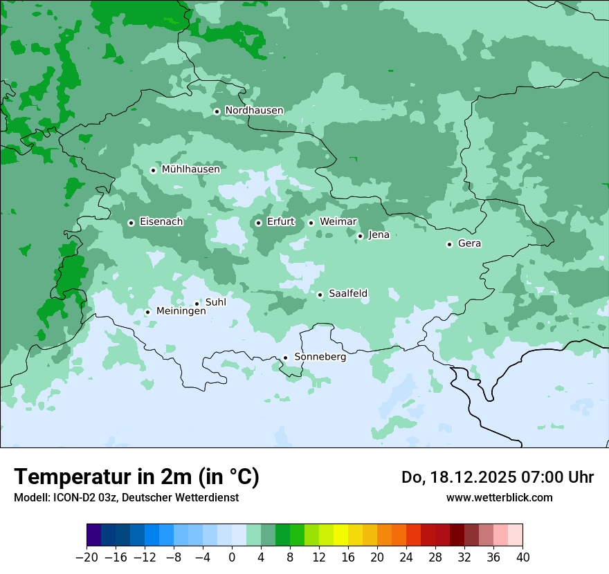 Modellkarten Temperatur