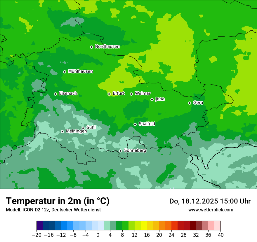 Modellkarten Temperatur