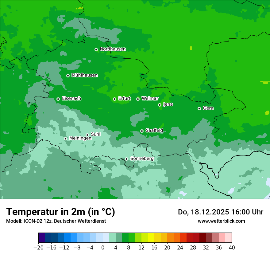 Modellkarten Temperatur