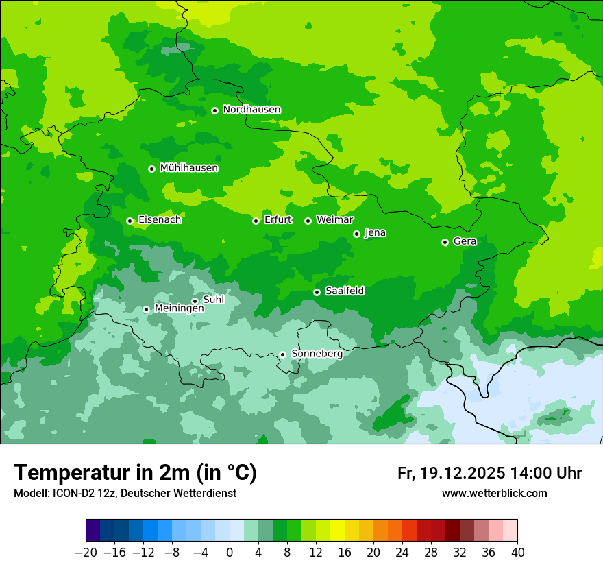 Modellkarten Temperatur