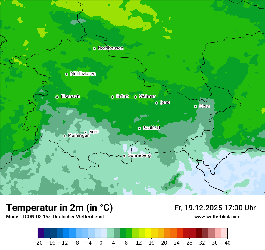 Modellkarten Temperatur