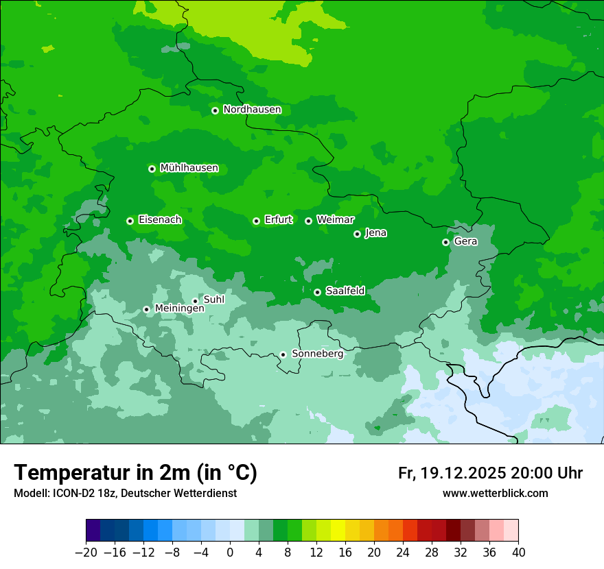 Modellkarten Temperatur