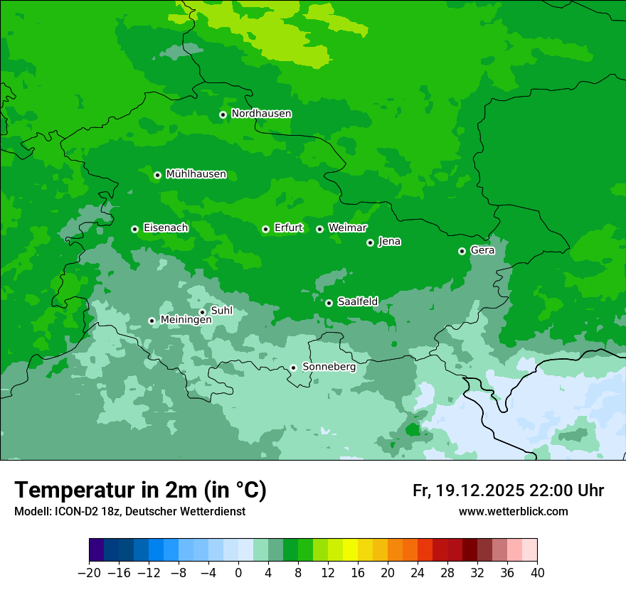 Modellkarten Temperatur