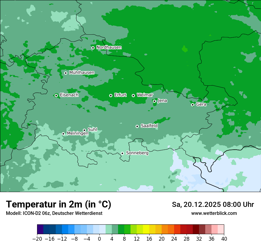 Modellkarten Temperatur