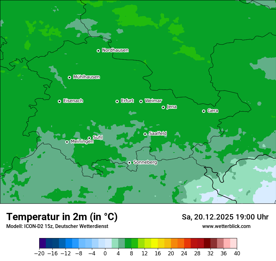 Modellkarten Temperatur