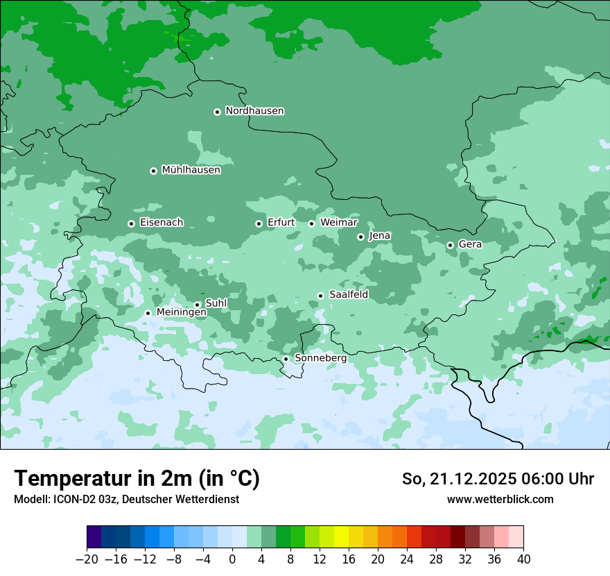 Modellkarten Temperatur