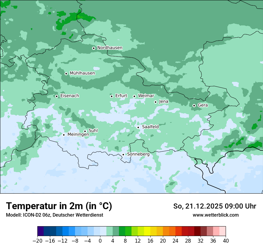 Modellkarten Temperatur