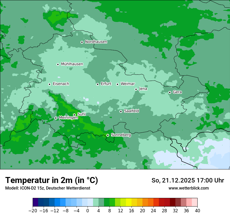 Modellkarten Temperatur