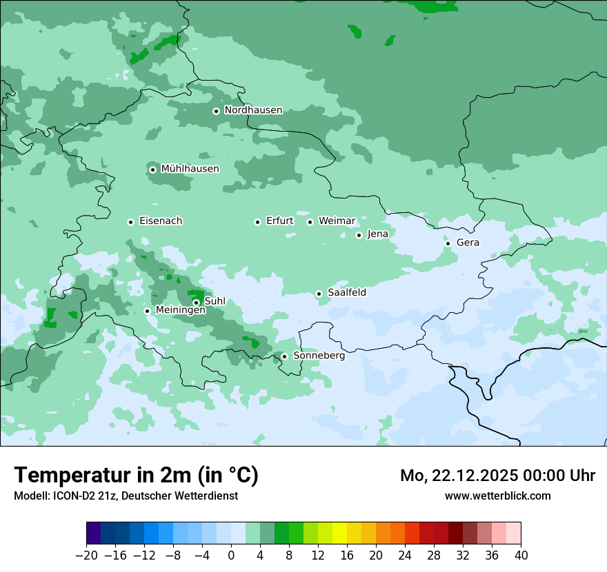 Modellkarten Temperatur