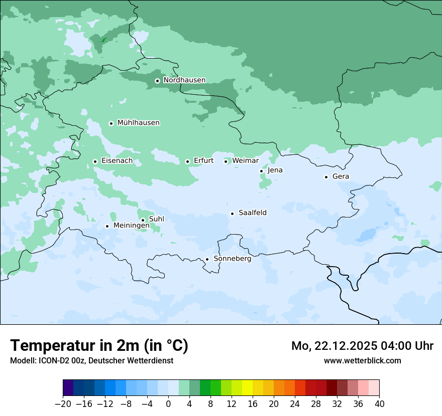 Modellkarten Temperatur