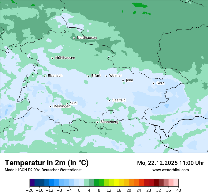 Modellkarten Temperatur