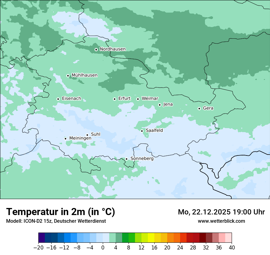 Modellkarten Temperatur