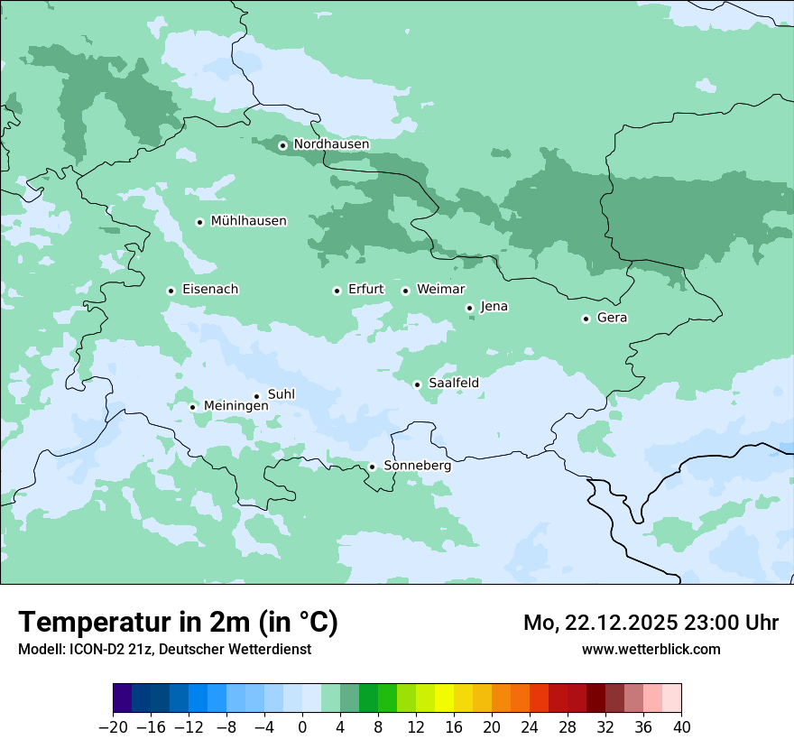 Modellkarten Temperatur
