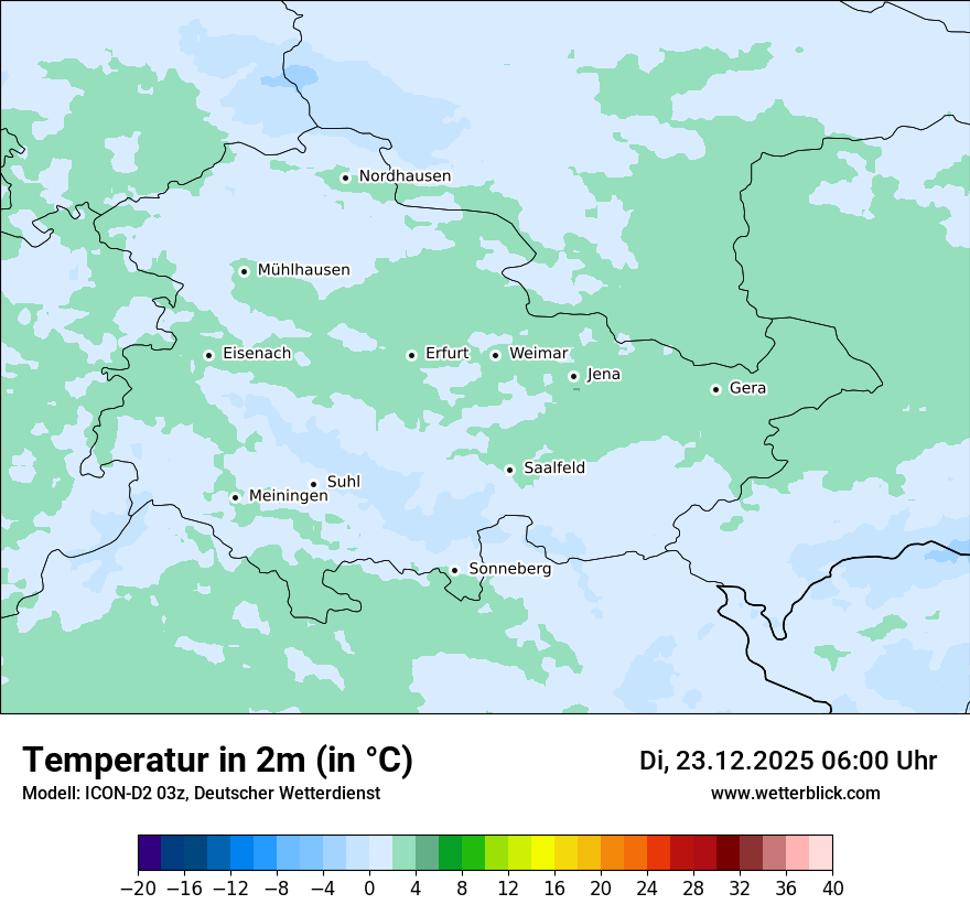 Modellkarten Temperatur