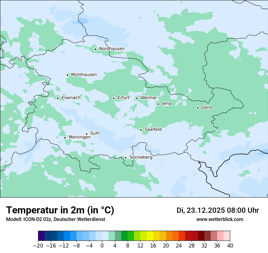 Modellkarten Temperatur
