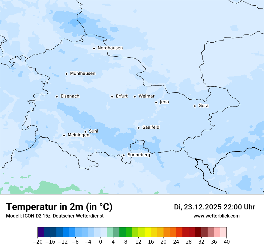 Modellkarten Temperatur