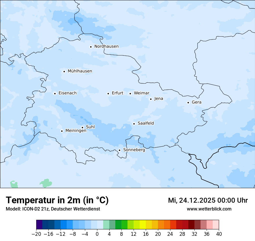 Modellkarten Temperatur