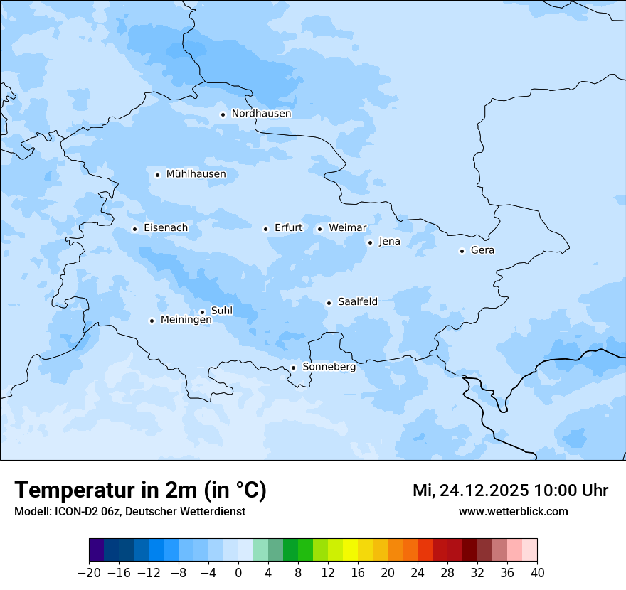 Modellkarten Temperatur