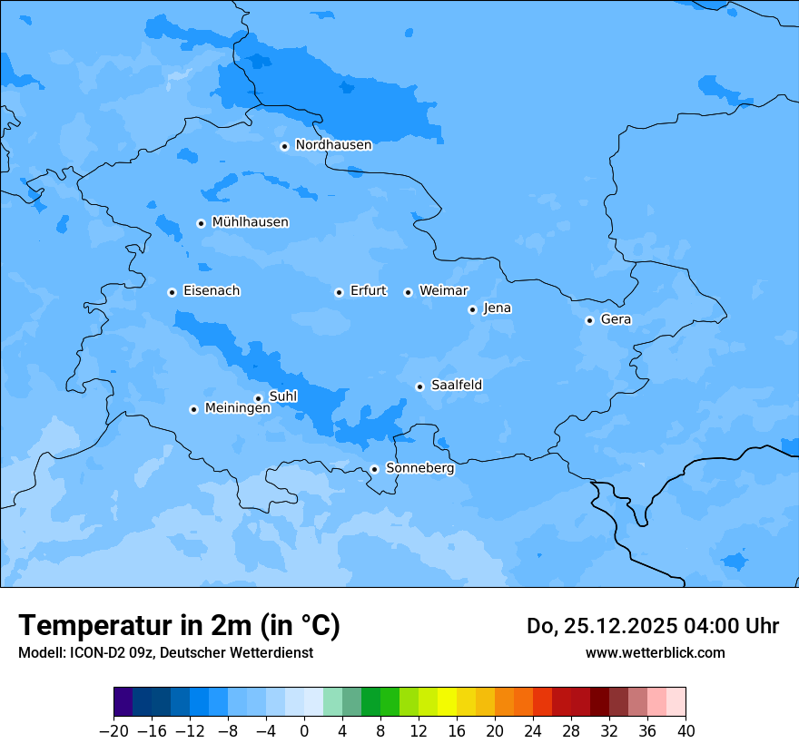 Modellkarten Temperatur