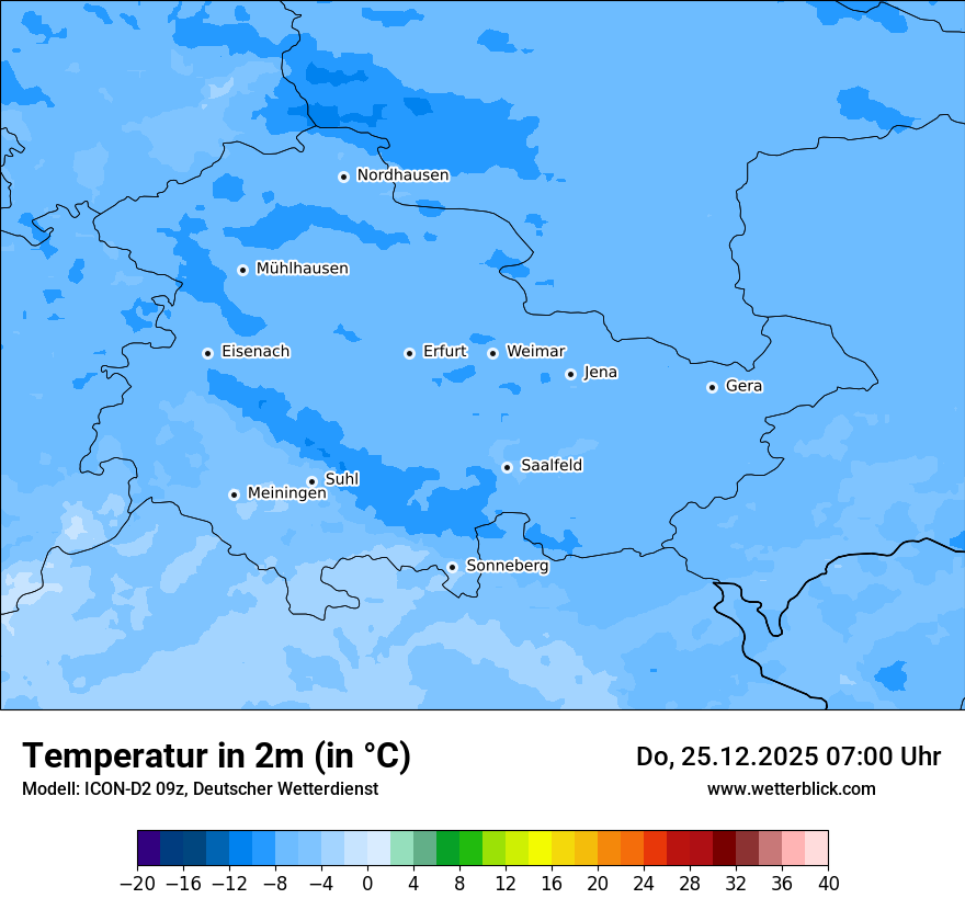 Modellkarten Temperatur