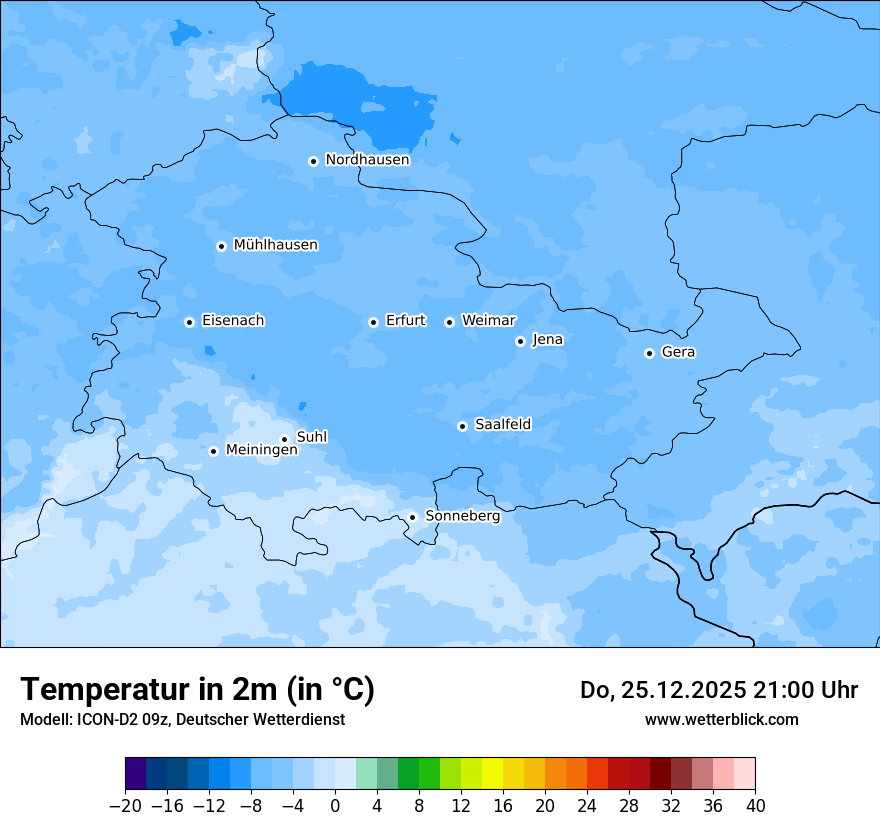 Modellkarten Temperatur