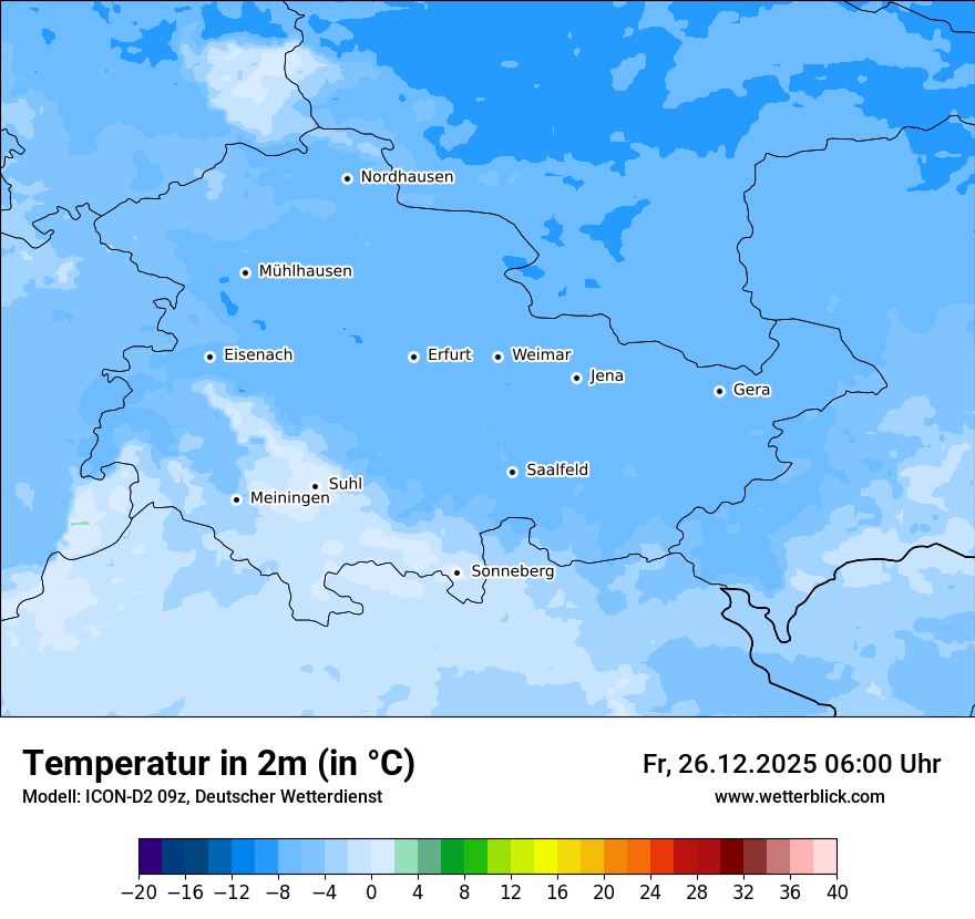 Modellkarten Temperatur