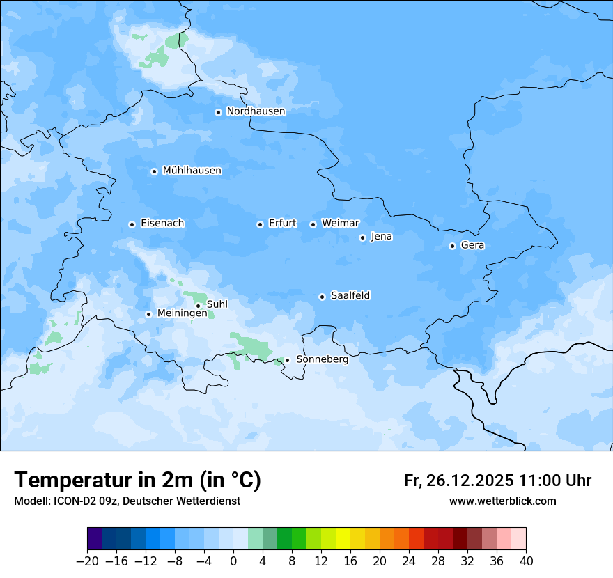 Modellkarten Temperatur