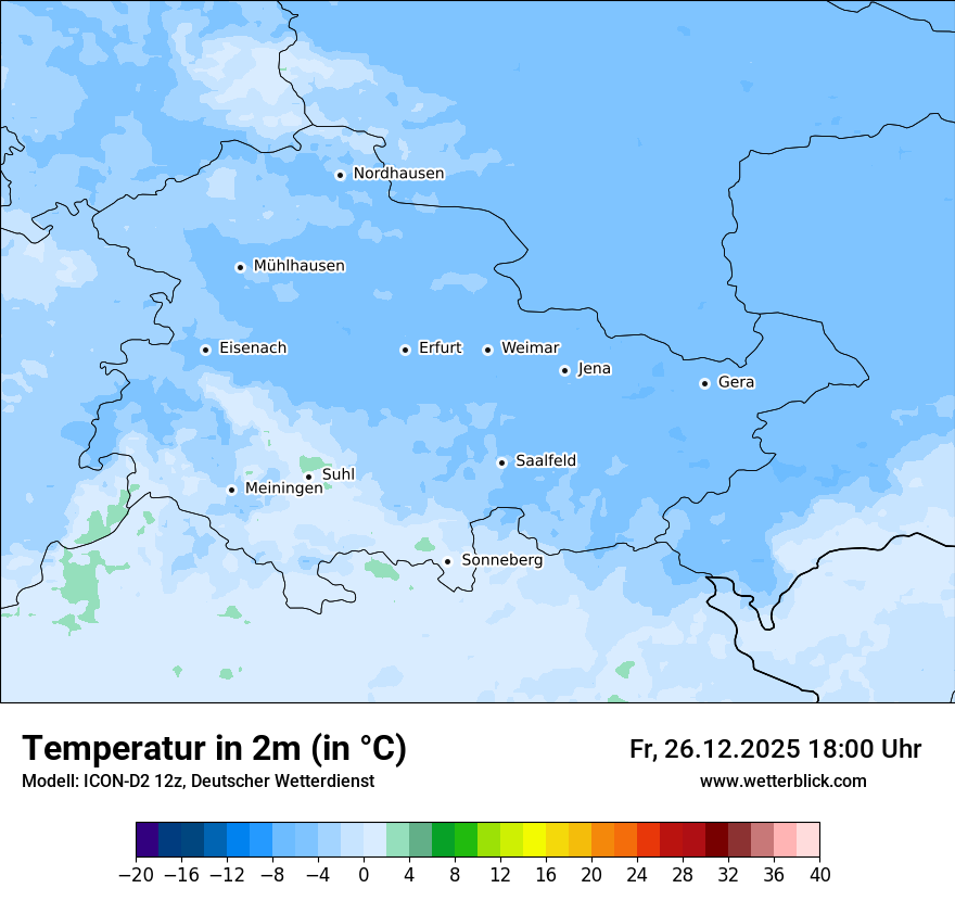 Modellkarten Temperatur