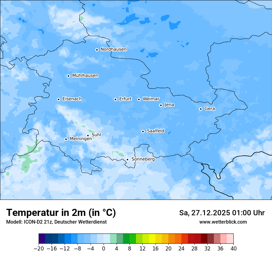Modellkarten Temperatur